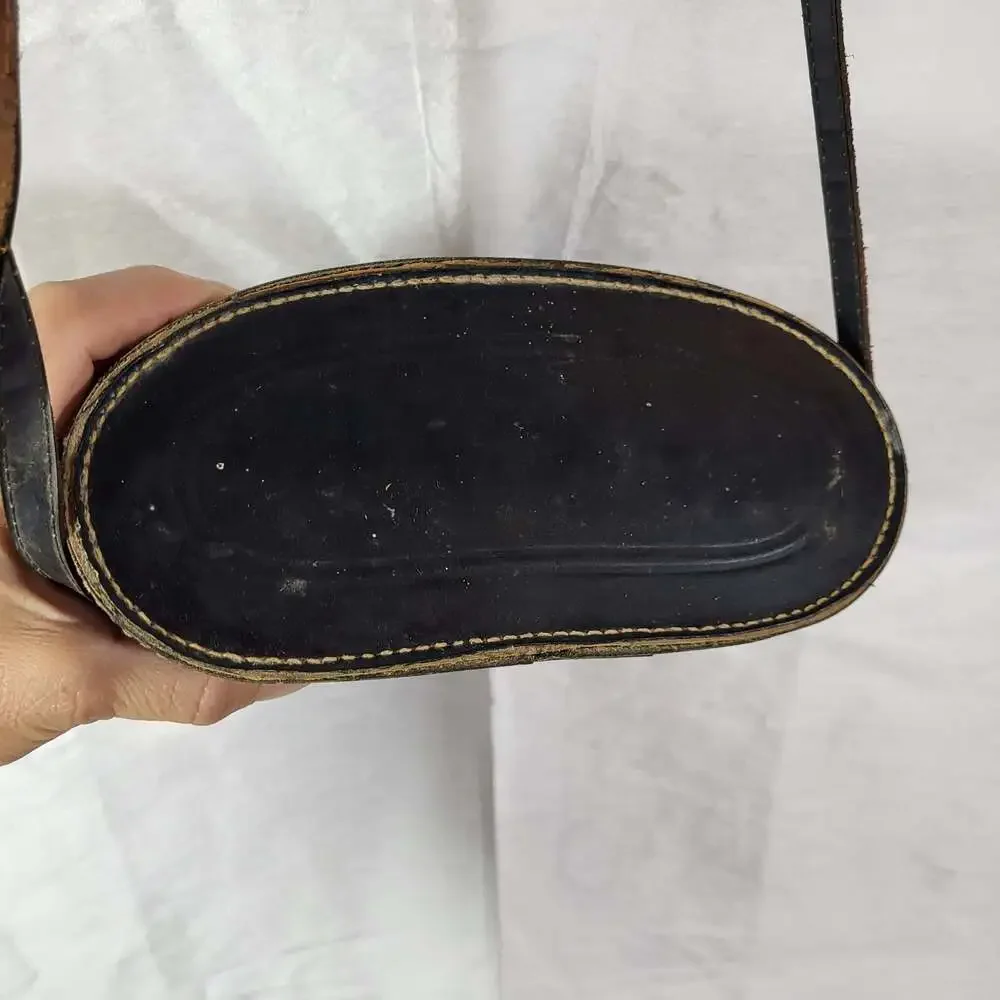Vintage Crown 7x50 Binoculars Hard Leather Case